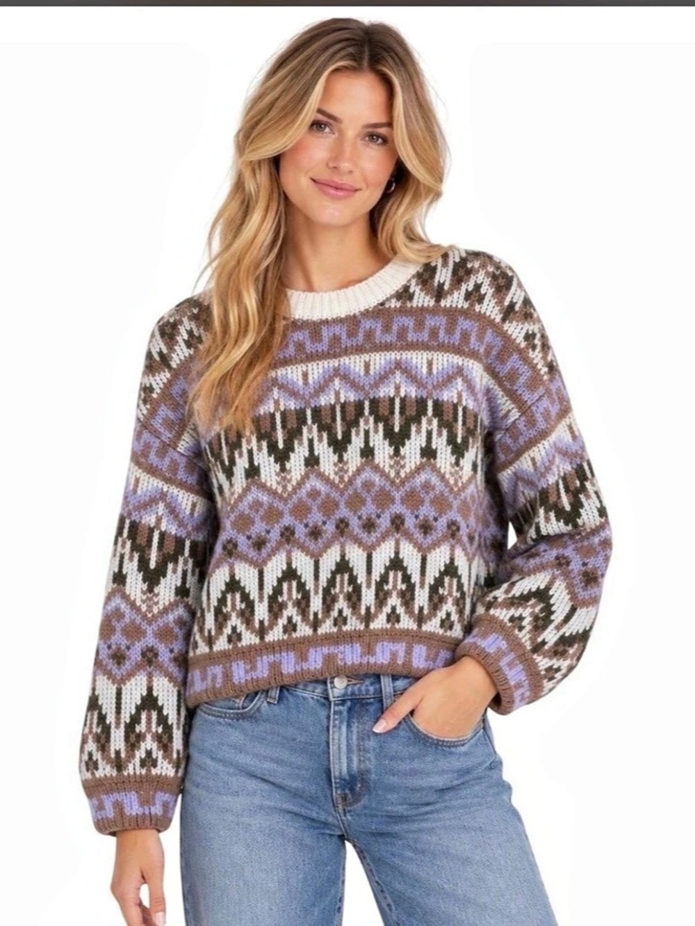 Anthropologie Women’s Fabiana Sweater Size Small Oversized Wool Blend Italy